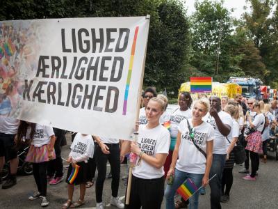 Sex & Samfund er hvert år med i Copenhagen Pride for at sætte fokus på LGBT+ personers rettigheder 